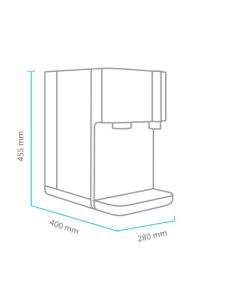 Distributeur d'osmose de table avec gaz UV | Columbia 2